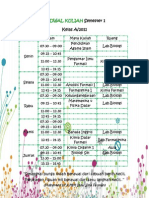 Jadwal Kuliah Semester 1