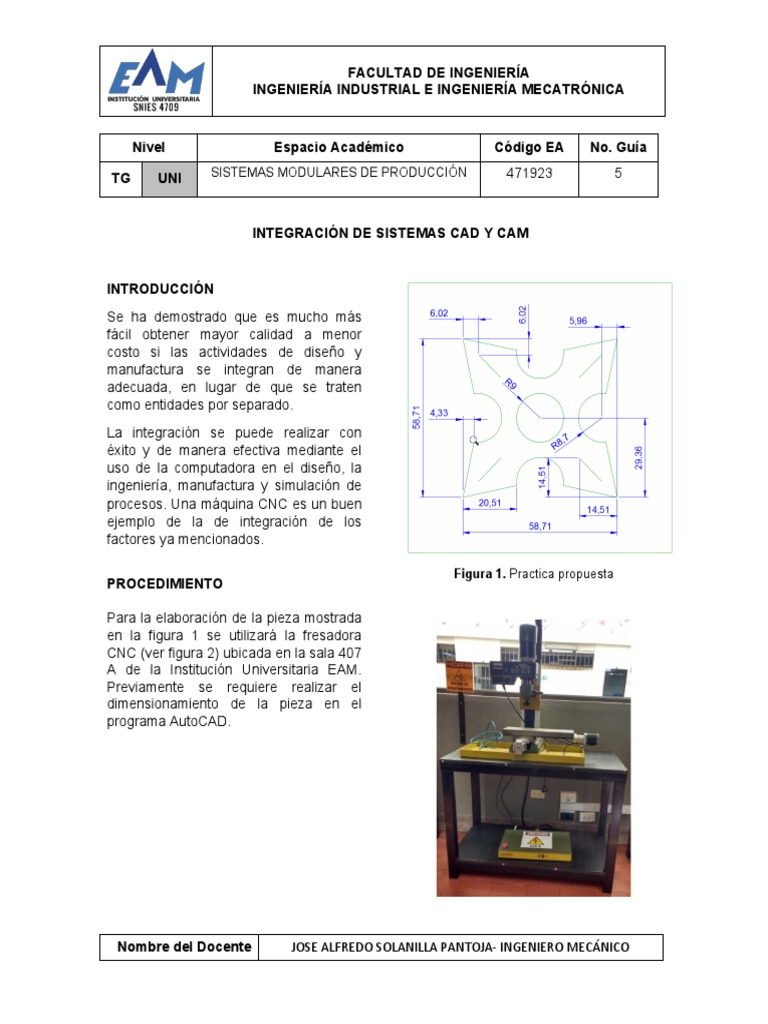 Integración de Sistemas CAD y CAM | PDF | Ingeniería | Control numerico