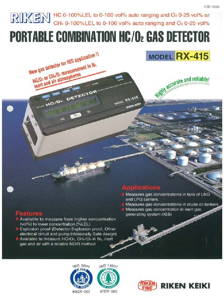 Riken RX-415 Gas Monitor Instructions | PDF | Calibration | Gases