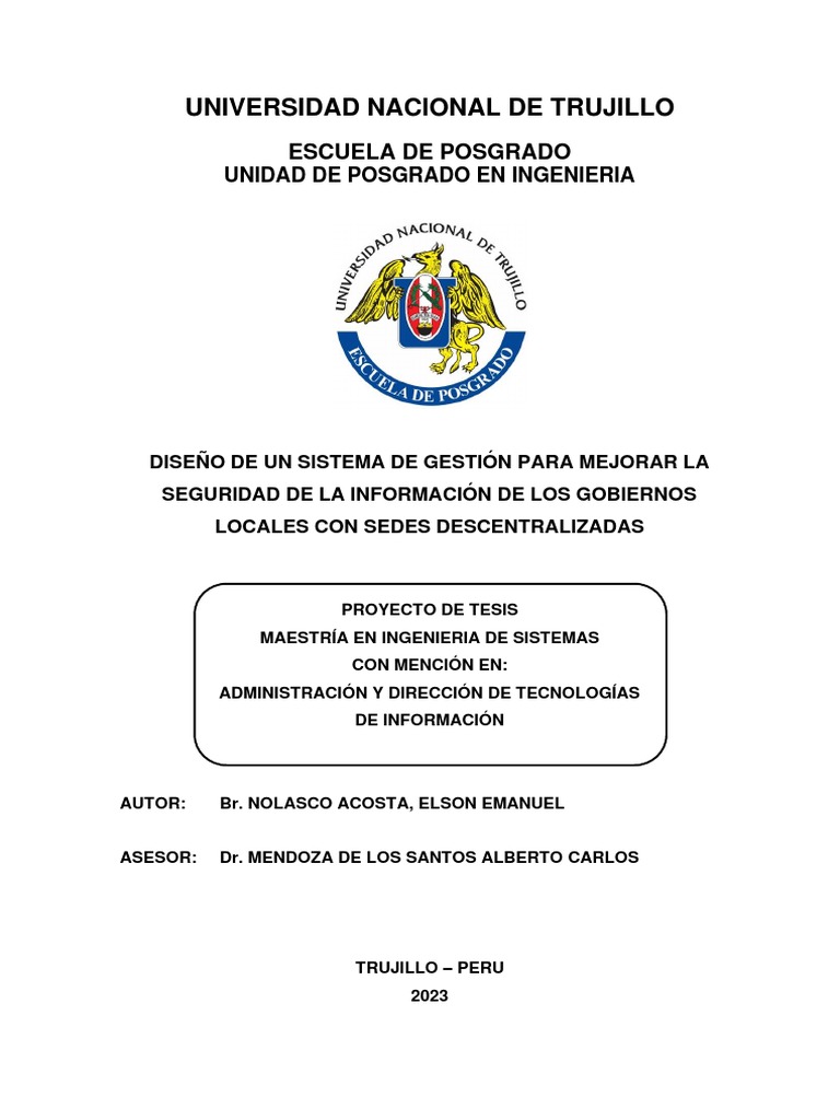 Gestión de Seguridad en Gobiernos Locales | PDF | La seguridad ...