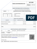 Constancia de Retención de Iva: El Suscrito Agente Retenedor Efectuó Retención A