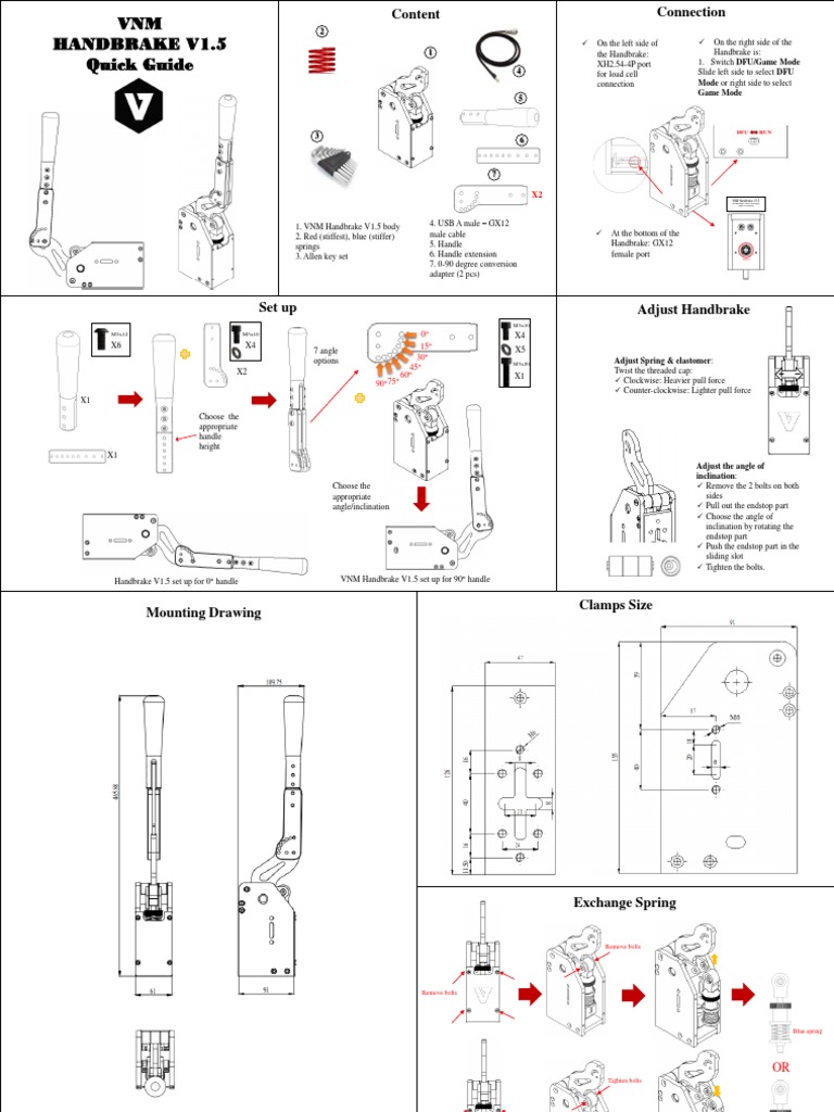 VNM Handbrake V1.5 Quick Setup Guide | PDF | Manufactured Goods | Equipment