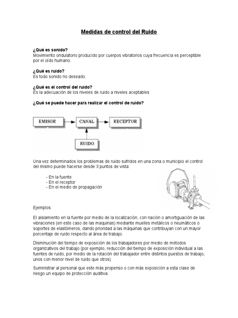 Control de Ruido: Medidas Efectivas | PDF | Ciencia y matemáticas