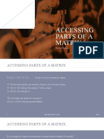 Accessing Parts of A Matrix
