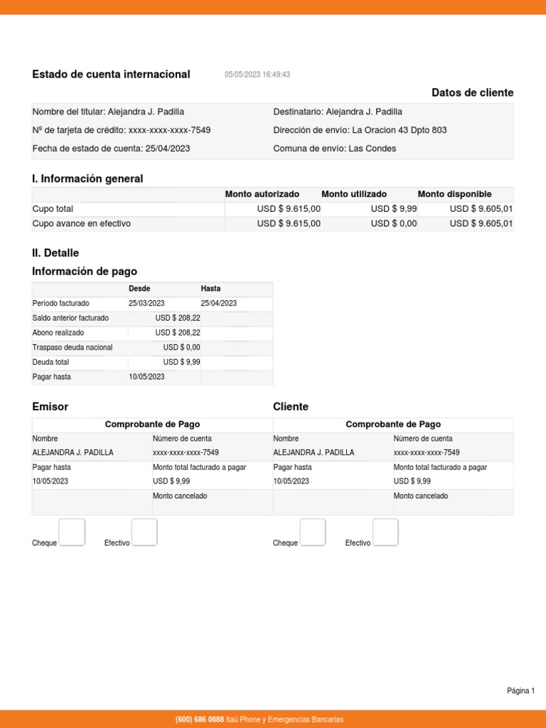 Estado Cuenta Inter TC | PDF | Economias | Finanzas personales