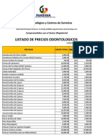 Tarifas Odontologicas