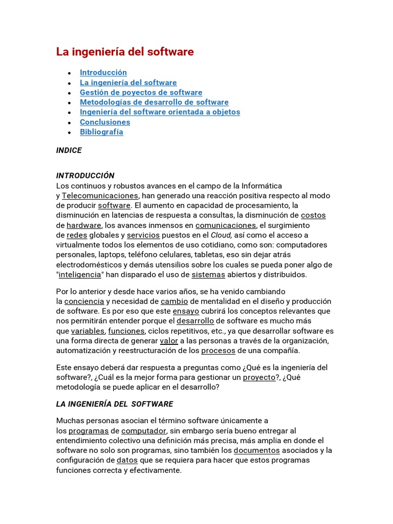 La Ingeniería Del Software | PDF | Software | Ingeniería de software