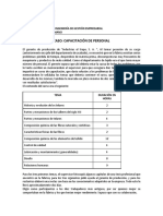 Caso: Capacitación de Personal: Ingeniería Industrial / Ingeniería de Gestión Empresarial Gestión Del Capital Humano