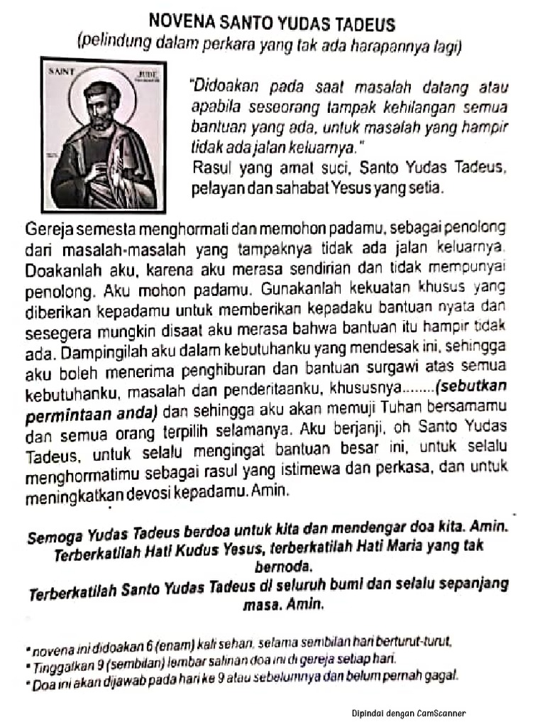 ST Yudas Tadeus Novena | PDF