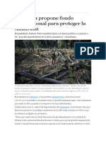 Colombia Propone Fondo Internacional para Proteger La Amazonía