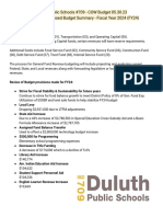 Duluth Public Schools' Preliminary 2023-2024 Budget