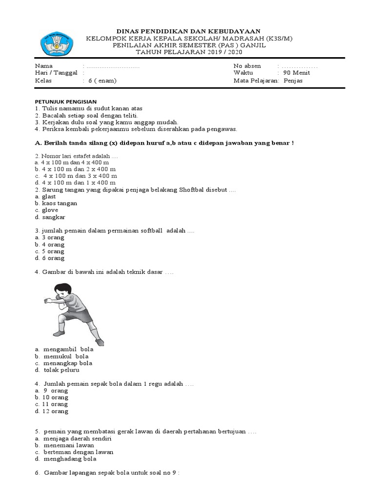 Panduan Lengkap: Contoh Soal UAS Penjaskes Kelas 2 SD Semester 1 untuk Mengukur Pemahaman dan Keterampilan