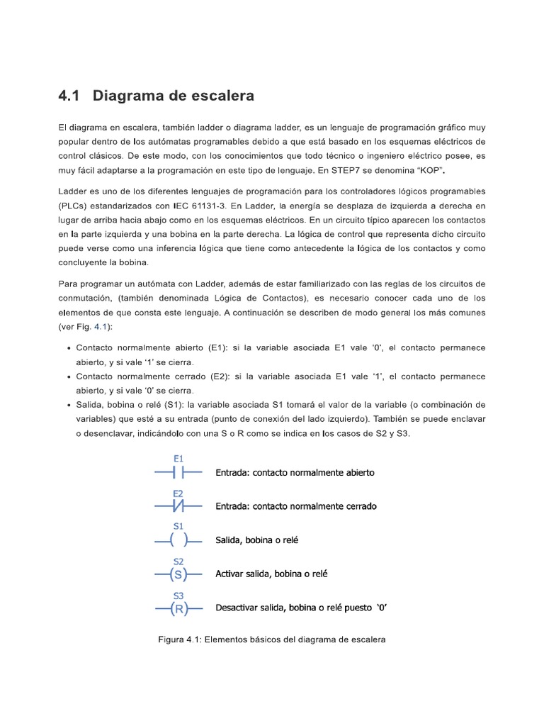 4.1 Diagrama de Escalera - Introducción A La Automatización Industrial ...