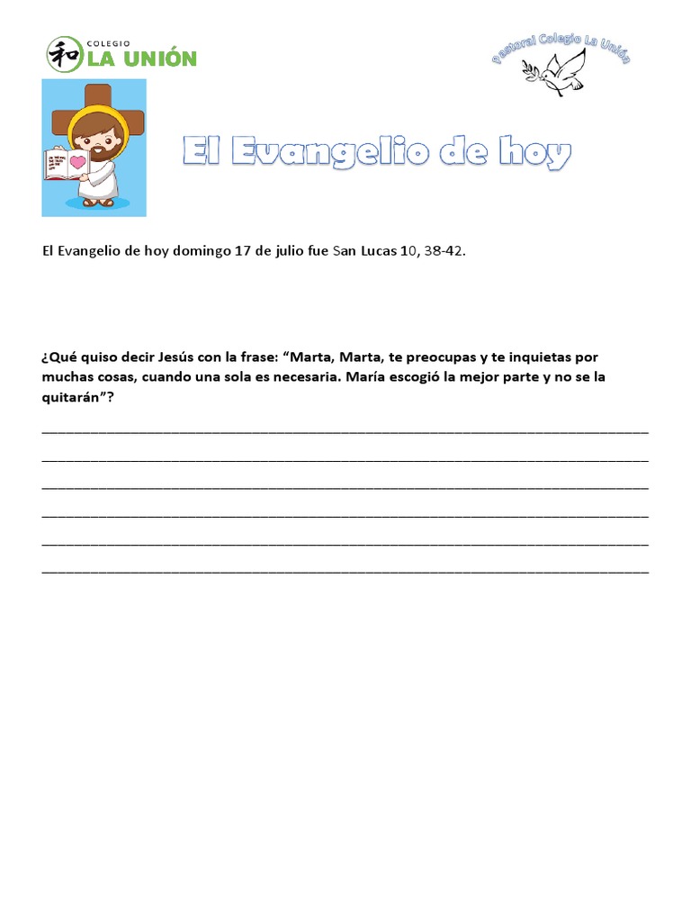 El Evangelio de Hoy 17 de Julio PDF
