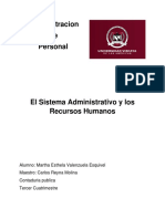 Administracion de Personal El Sistema Administrativo y Los Recursos Humanos