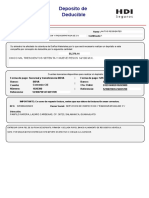 Deposito de Deducible: Cinco Mil Trescientos Setenta Y Nueve Pesos 14/100 M.N