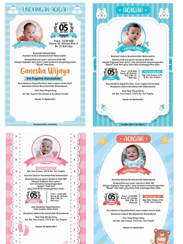 Contoh Undangan Aqiqah | PDF