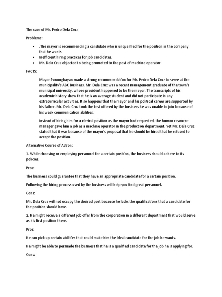 Case Study 5 | PDF | Employment | Recruitment