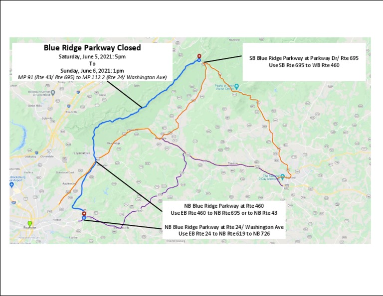 Blue Ridge Parkway Detour PDF