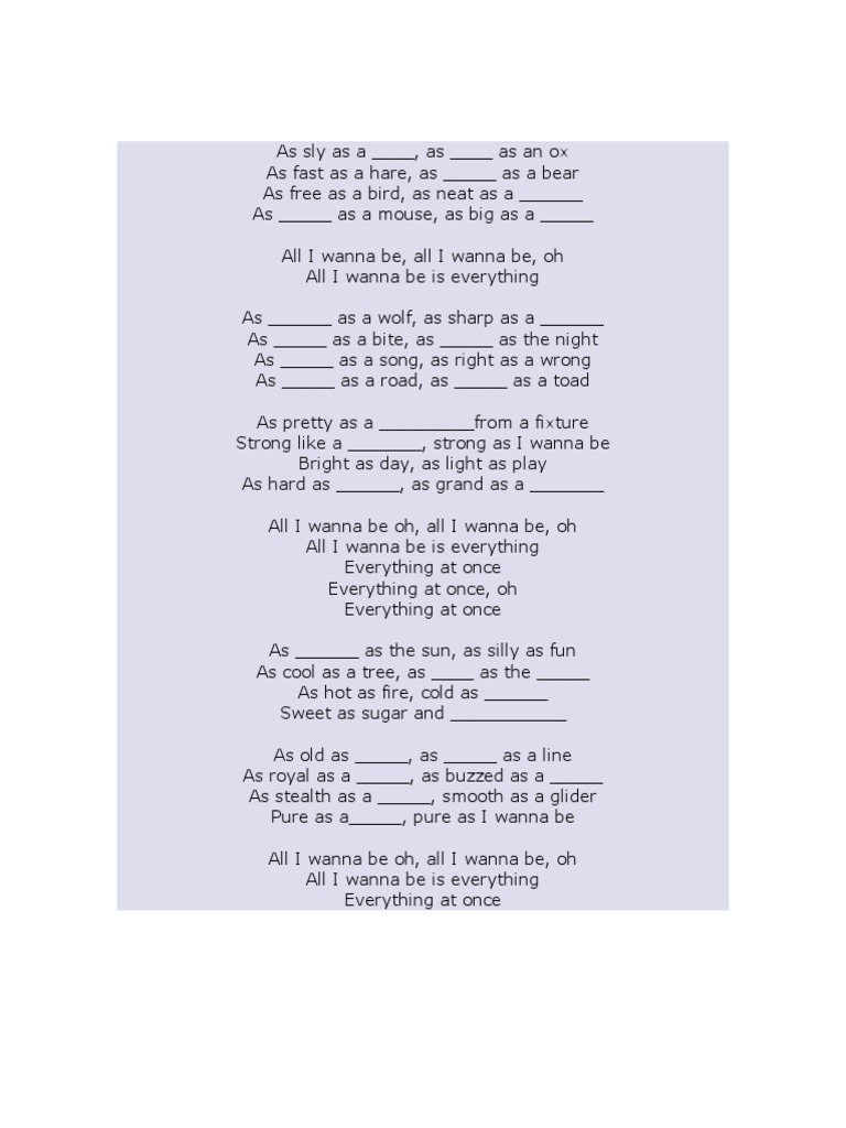 Comparative Song PDF