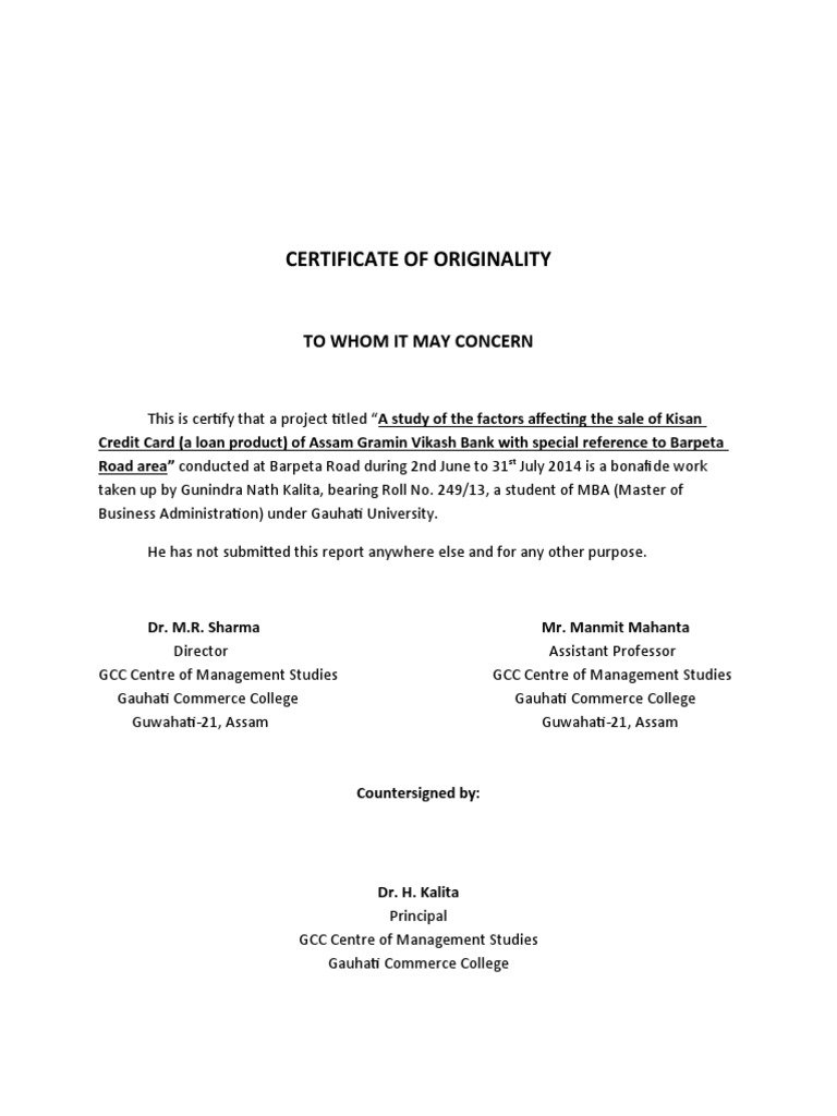 phd thesis declaration of originality