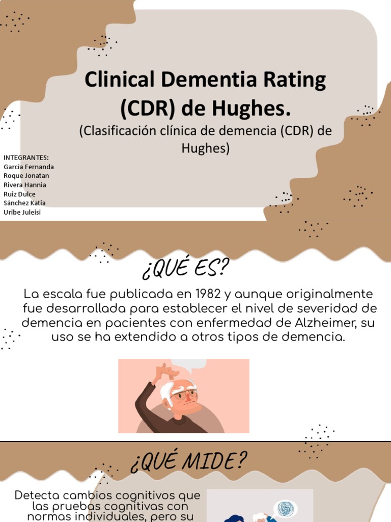Escala CDR de Hughes para Demencia | PDF | Relaciones personales ...