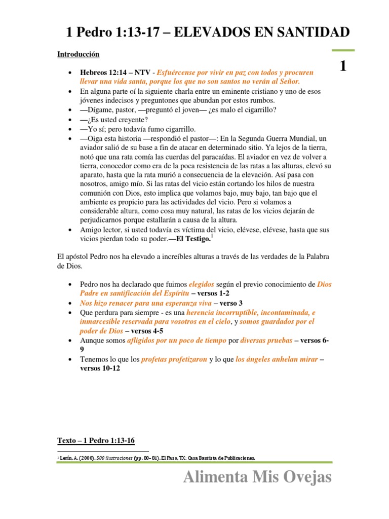1 Pedro 1 Parte 6 | PDF | Cristo (título) | Santo