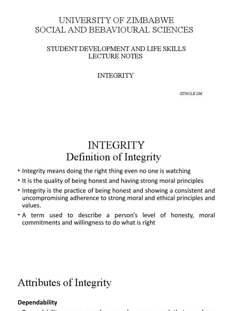Integrity | PDF
