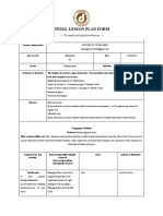 Tesol Lesson Plan Form