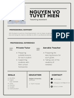 Nguyen Vo Tuyet Hien Teaching Assistant CV