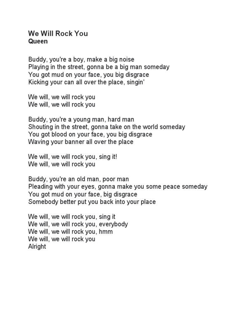 We Will Rock You | PDF