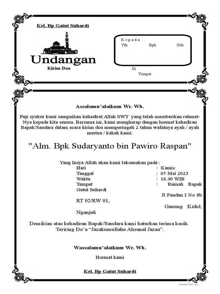 Undangan Kirim Doa PDF