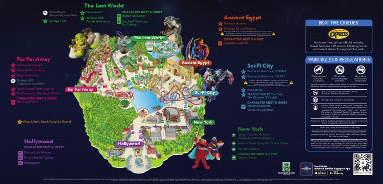 Universal Studios Singapore Map Guide | PDF