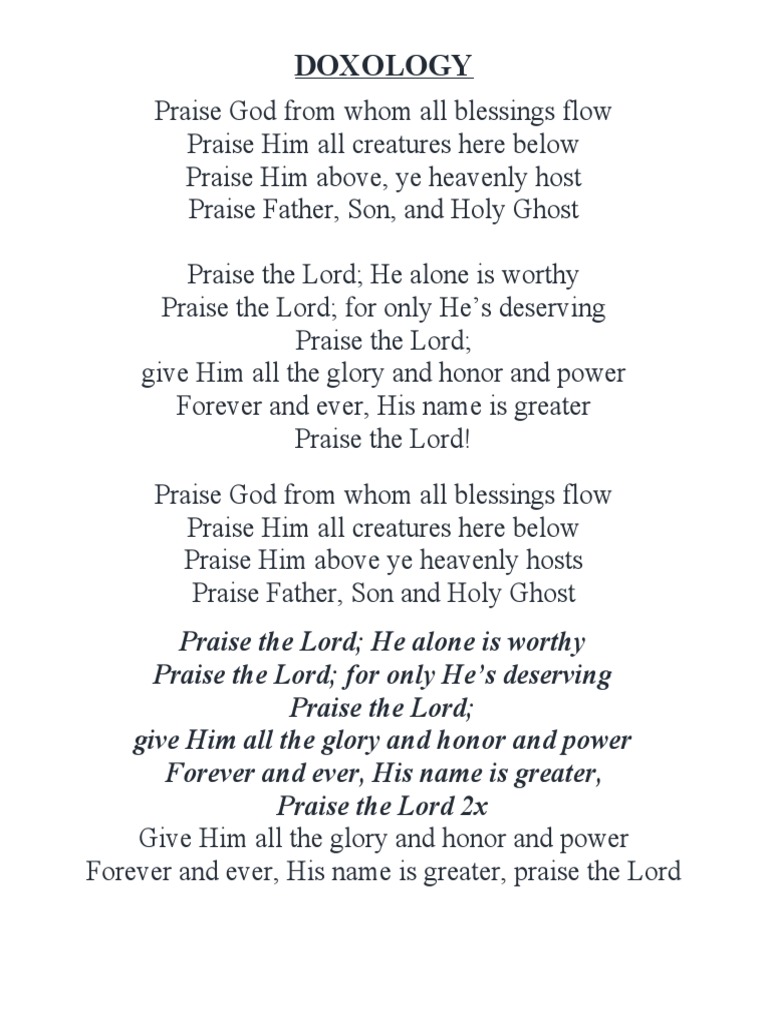 Doxology Pdf