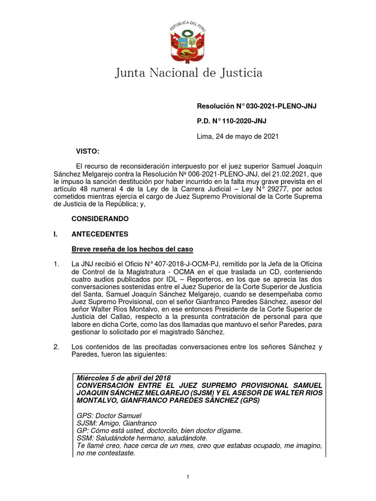 Resolucion 030 2021 Pleno Jnj 1 42 Pdf