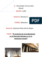 El Contrato de Arrendamiento en El Derecho Romano y en El Mexicano Actual