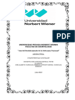 Universidad Privada Norbert Wiener Facultad de Odontología "Año Del Fortalecimiento de La Soberanía Nacional"