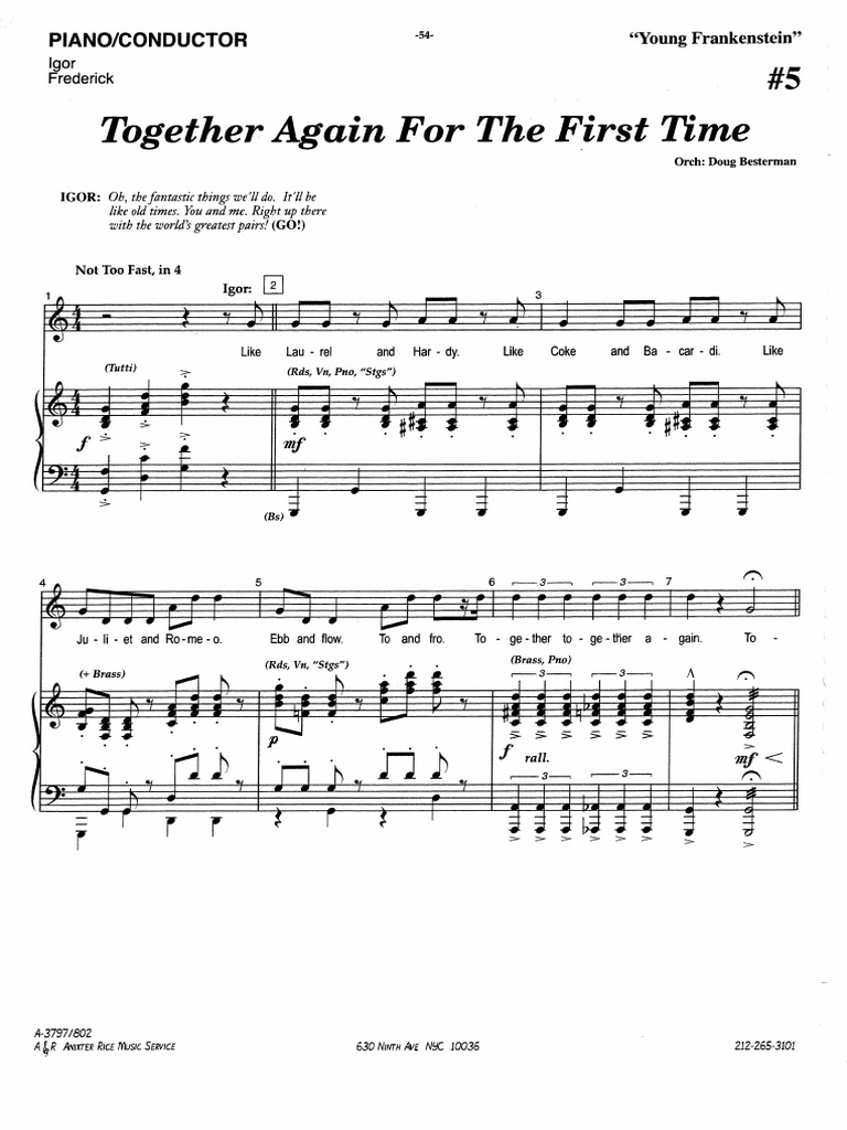 Together Again For The First Time - ROGER BART | PDF