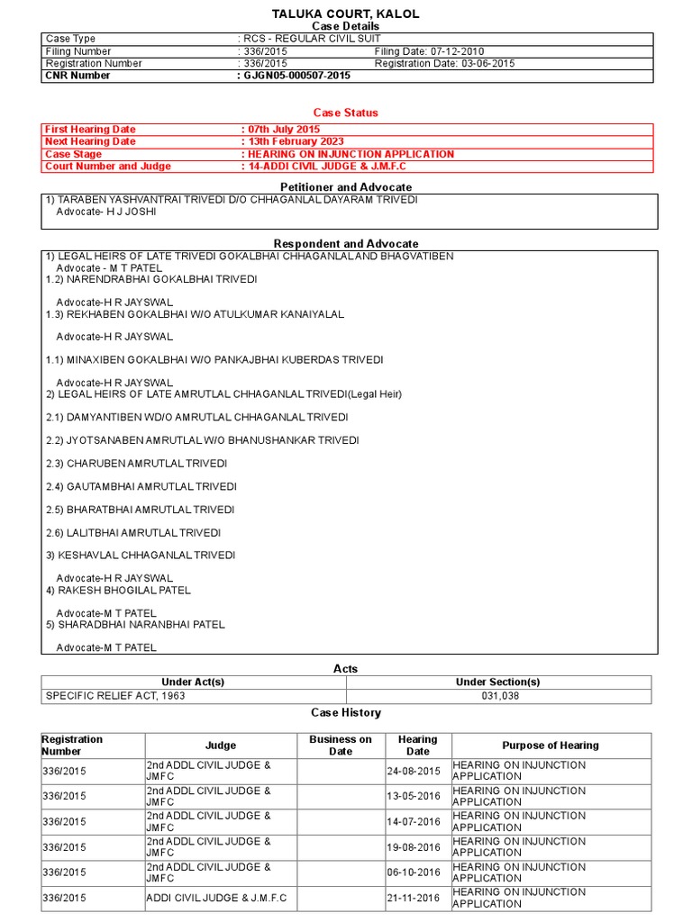 Case Status Search by Case Type PDF