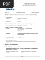 Valvoline 15W-40 Engine Oil SDS | PDF | Dangerous Goods | Toxicity