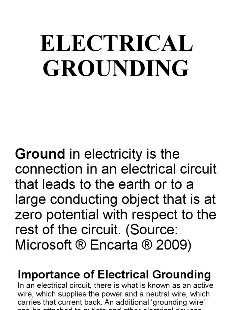 ELECTRICAL GROUNDING PDF
