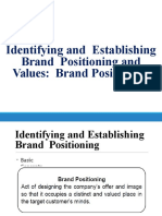 Lesson 03 - Identifying and Establishing Brand Positioning and Values Brand Positioning