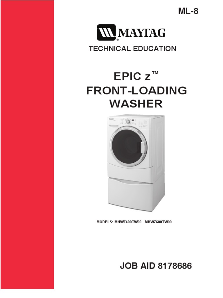 8178686 Maytag Epic z Front Loading Washer Technical Education | Washing  Machine | Ac Power Plugs And Sockets