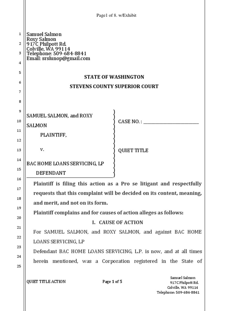 Quiet Title Real Estate Deed Of Trust (Real Estate)