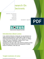 Market Research On Lotus Electronic