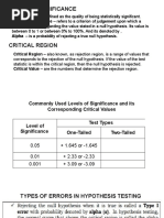 Type 1 and Ii Error