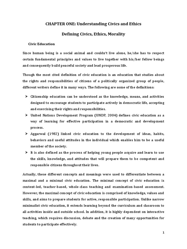 Civics and Ethics: Foundations of Morality | PDF | Morality ...