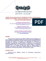 Diseño de Una Situación de Aprendizaje para 1º de Bachiller Basada en El Diseño, Puesta en Práctica Y Valoración de Un Plan de Autoentrenamiento