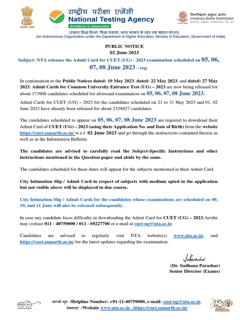 Public+Notice+for+Release+of+Admit+Card+for+05,+06,+07+and+08+June+2023 ...