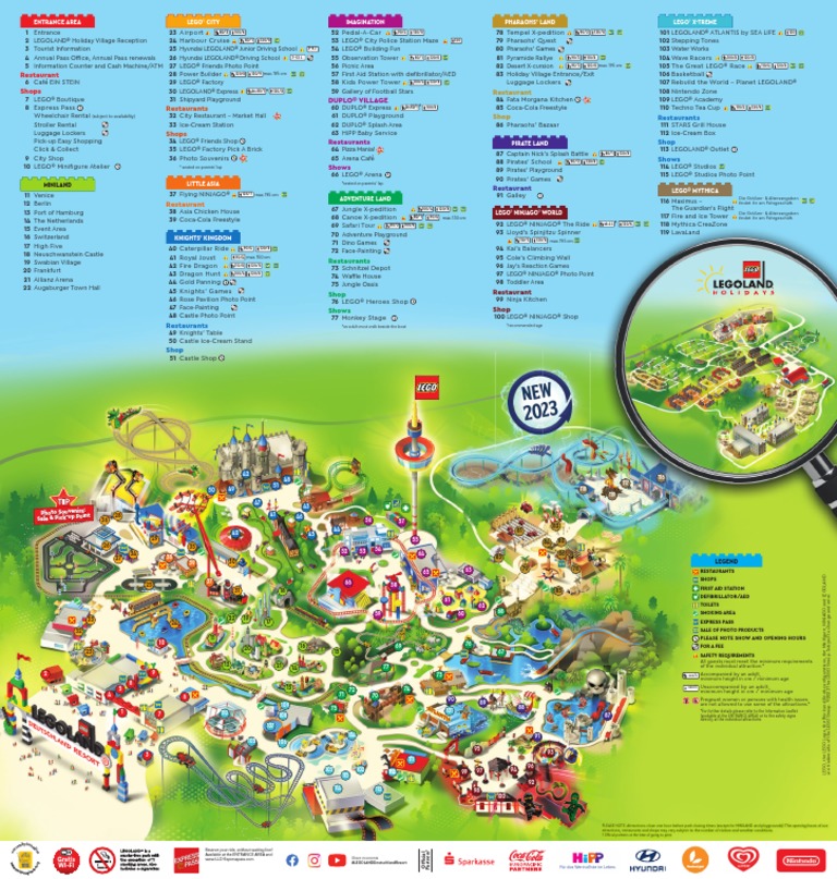 Legoland Park Map 2023 PDF Lego Toy Brands